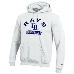 Tampa Bay Rays Champion Eco Powerblend Hoodie - White Hoodies