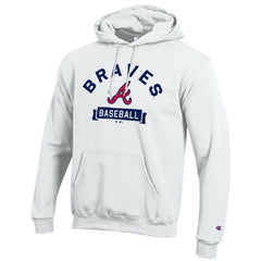 Atlanta Braves Champion Eco Powerblend Hoodie - White Hoodies
