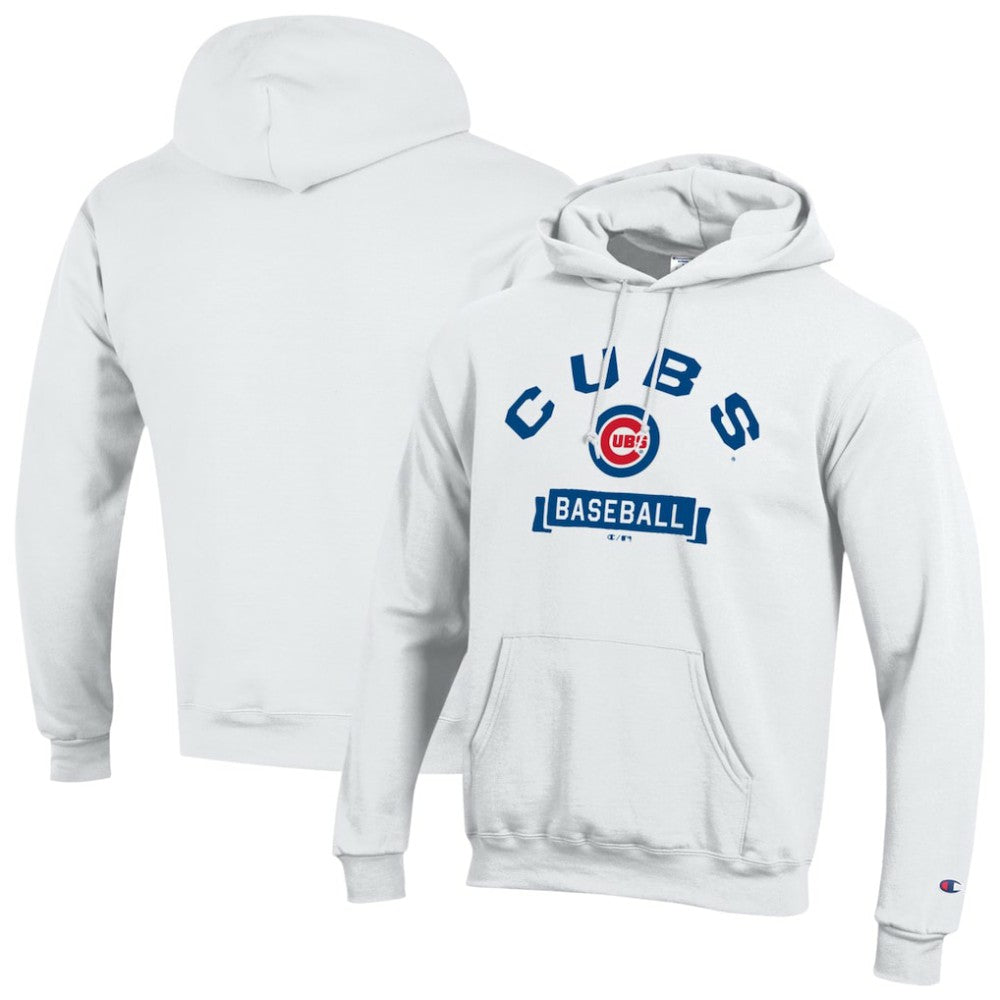 Chicago Cubs Champion Eco Powerblend Hoodie - White Hoodies