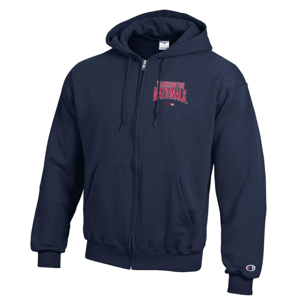 Washington Nationals Champion Eco Powerblend Full-Zip Hoodie - Navy Hoodies