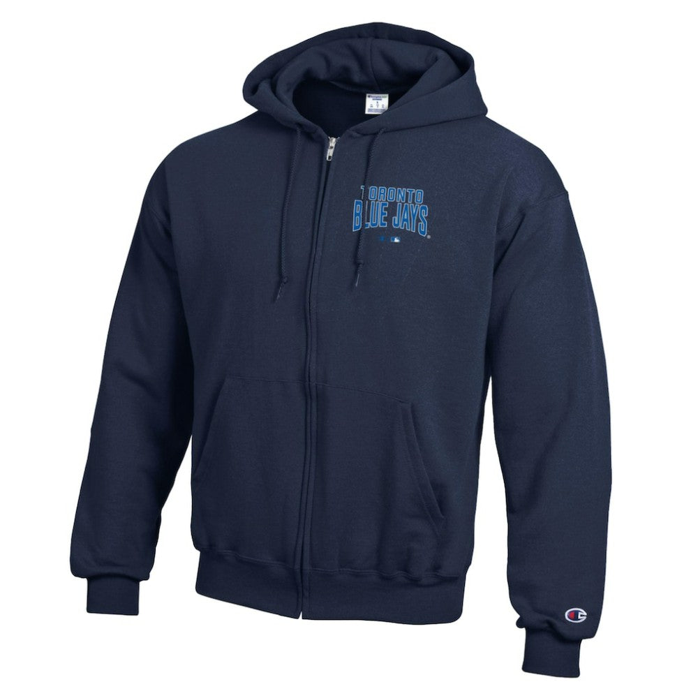 Toronto Blue Jays Champion Eco Powerblend Full-Zip Hoodie - Navy Hoodies