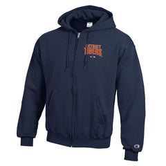 Detroit Tigers Champion Eco Powerblend Full-Zip Hoodie - Navy Hoodies