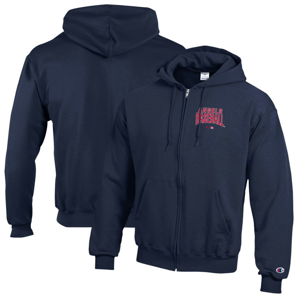 Los Angeles Angels Champion Eco Powerblend Full-Zip Hoodie - Navy Hoodies