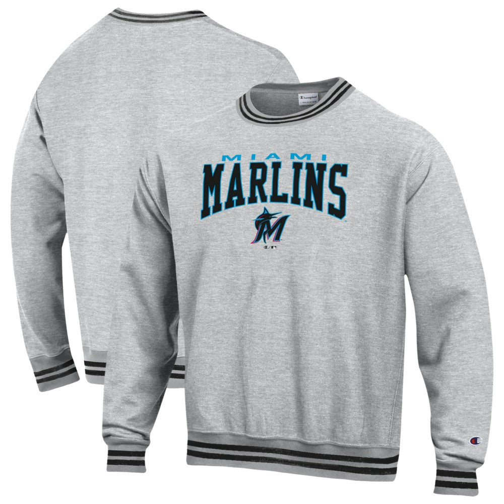 Miami Marlins Champion Reverse Weave Sweatshirt - Black Sweatshirts