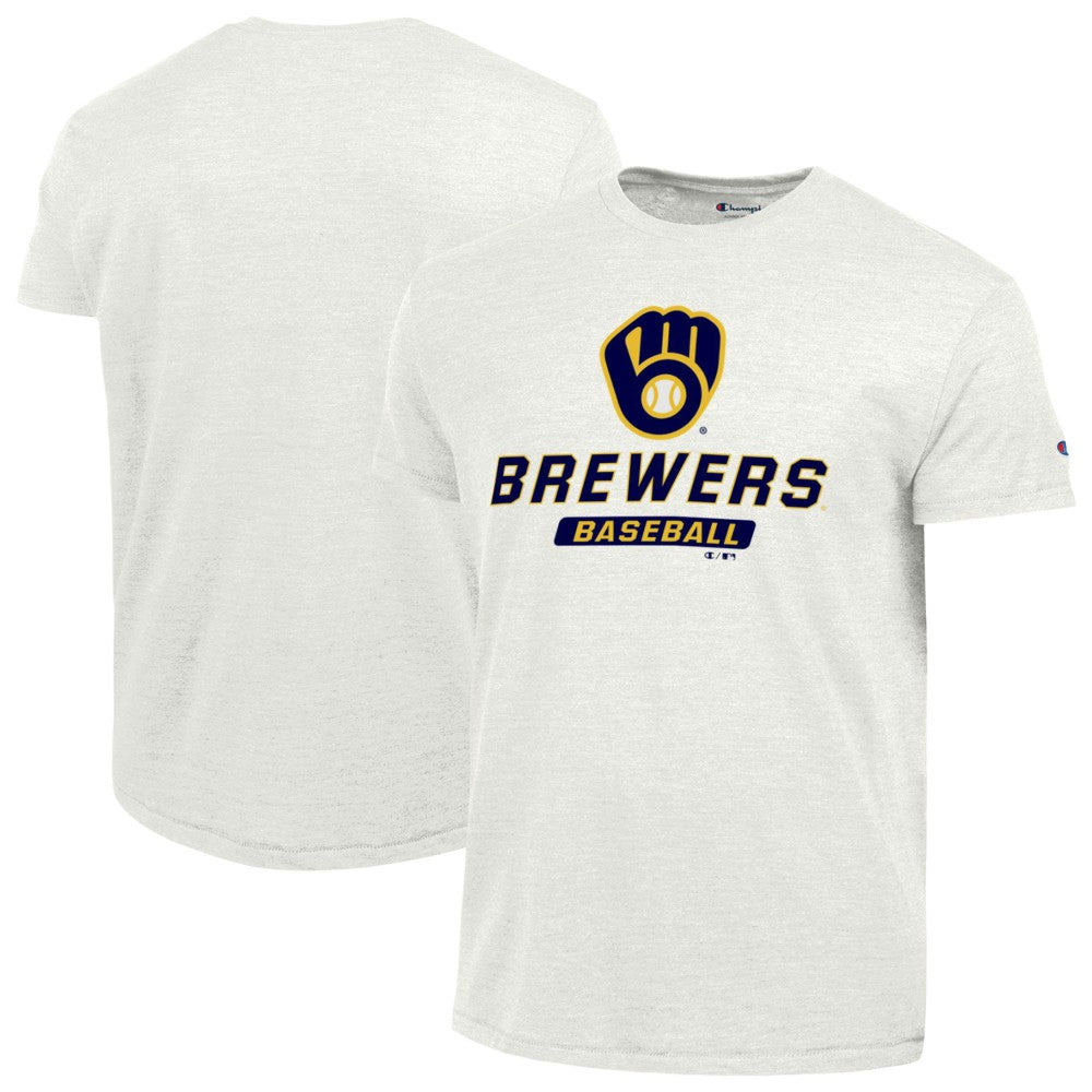 Milwaukee Brewers Champion Ultimate Tri-blend T-Shirt - White T-shirts