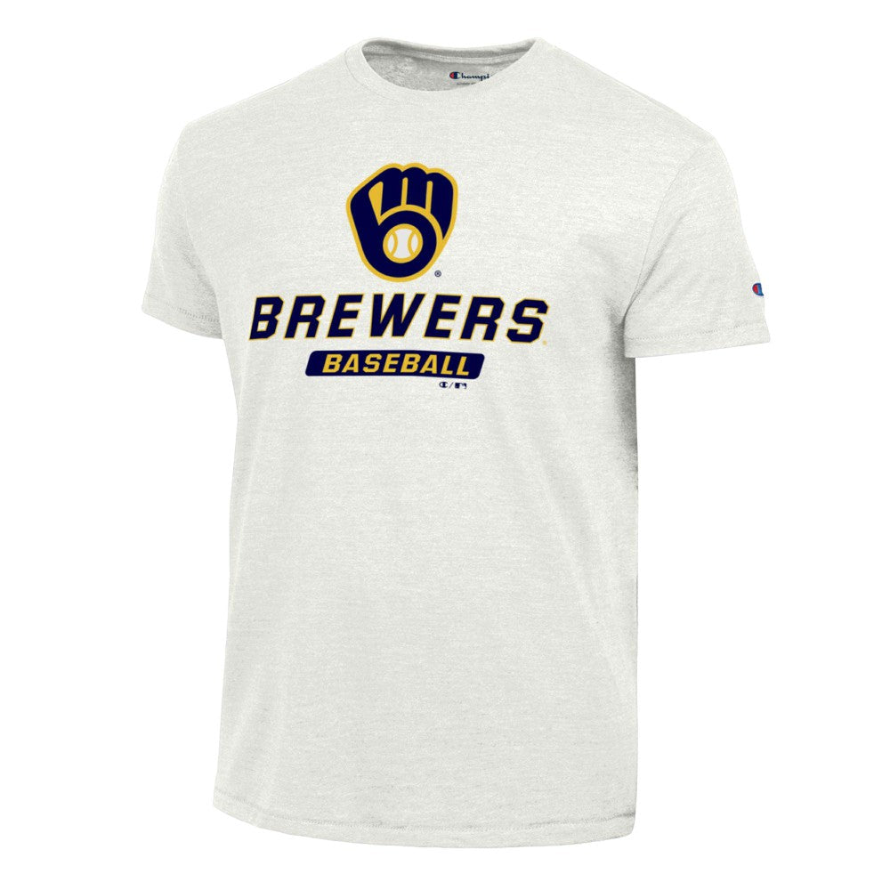 Milwaukee Brewers Champion Ultimate Tri-blend T-Shirt - White T-shirts