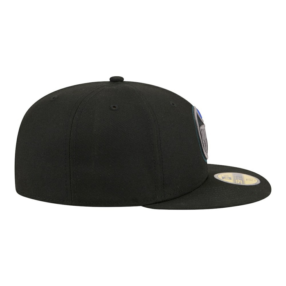 Edmonton Oilers New Era Color Pop 59FIFTY Fitted Hat - Black | US 203778843