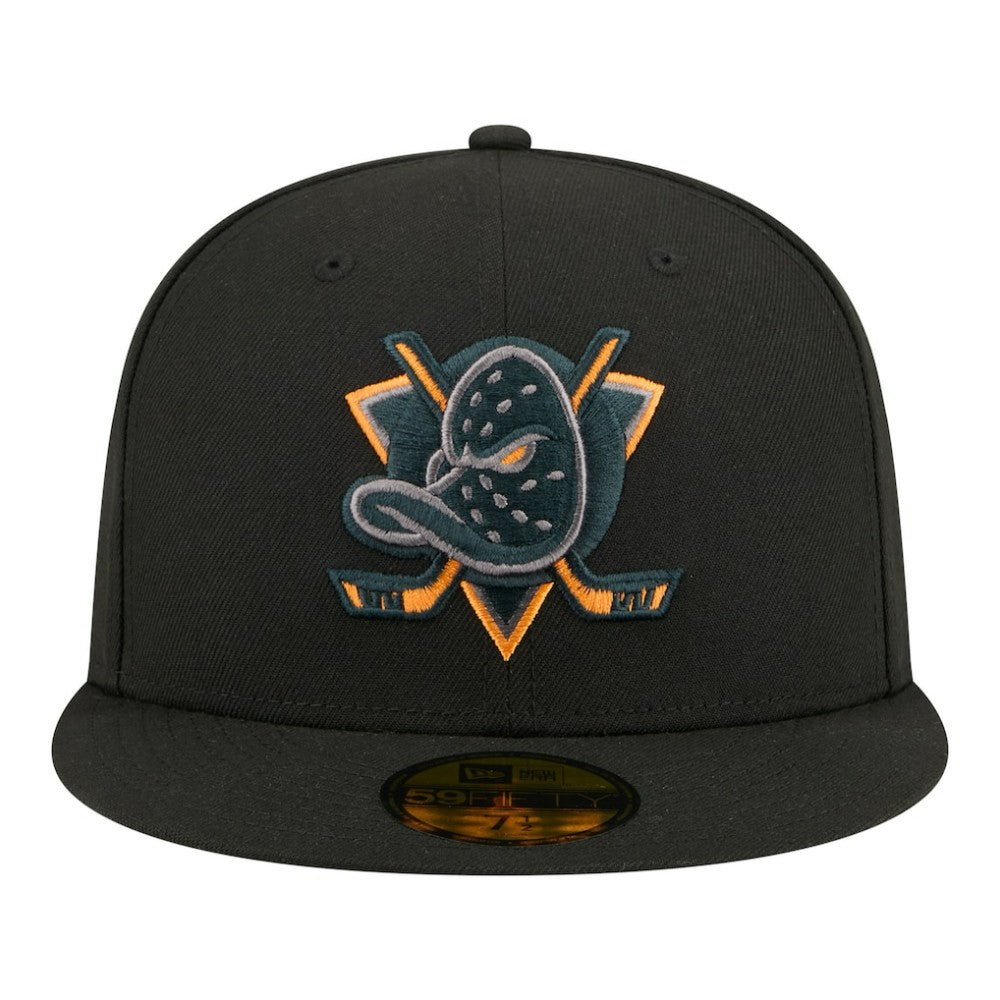 Anaheim Ducks New Era Color Pop 59FIFTY Fitted Hat - Black | US 203778845