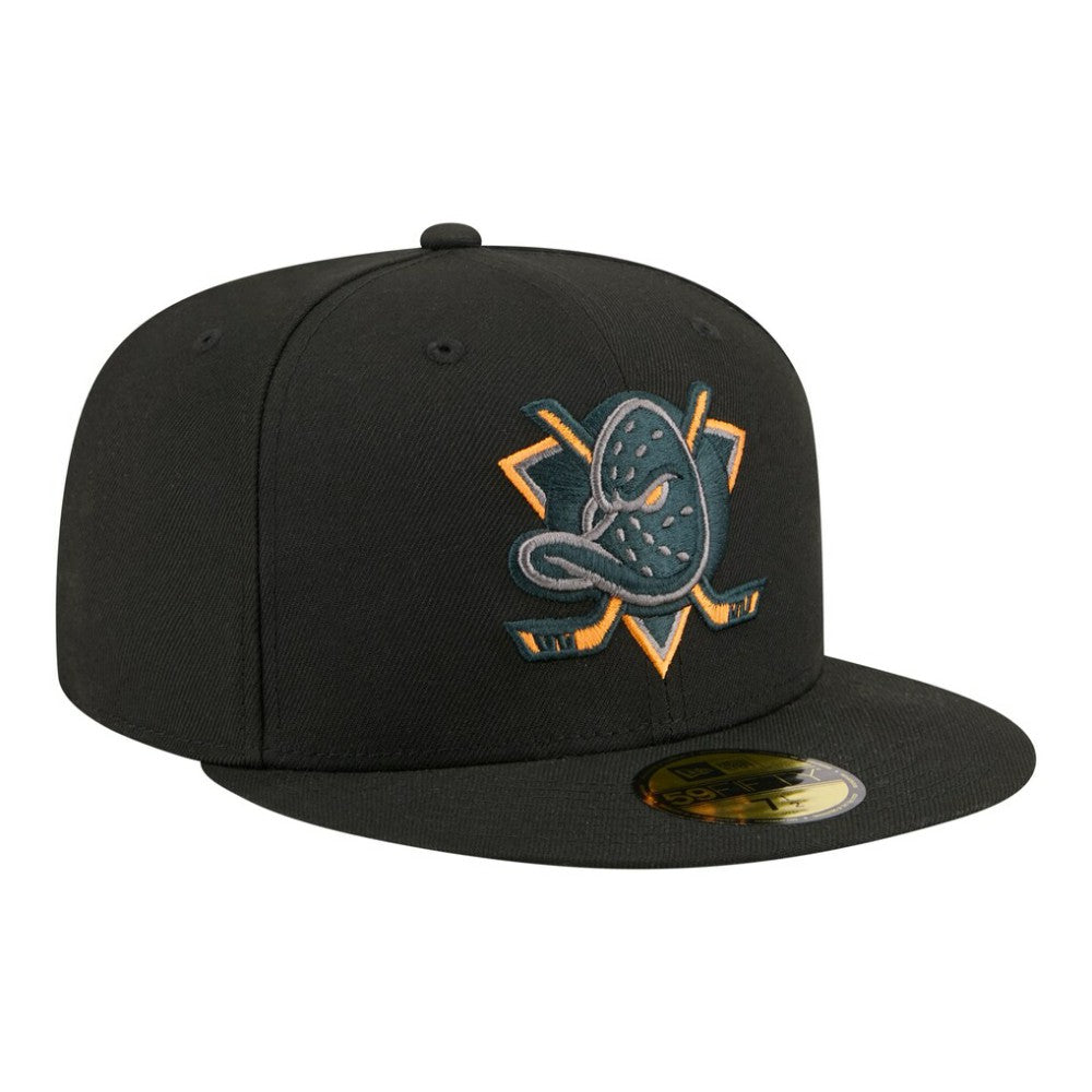 Anaheim Ducks New Era Color Pop 59FIFTY Fitted Hat - Black | US 203778845