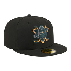 Anaheim Ducks New Era Color Pop 59FIFTY Fitted Hat - Black | US 203778845