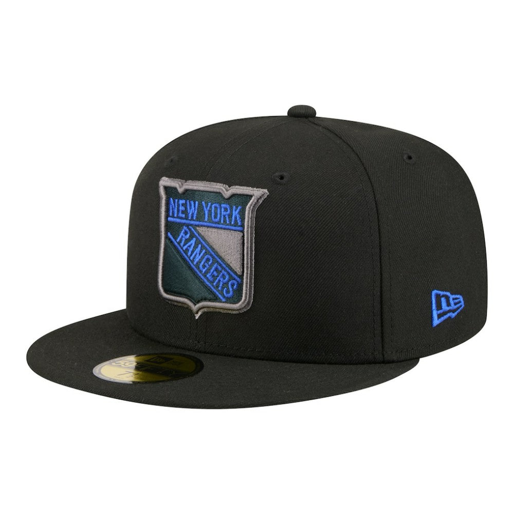 New York Rangers New Era Color Pop 59FIFTY Fitted Hat - Black | US 203778848