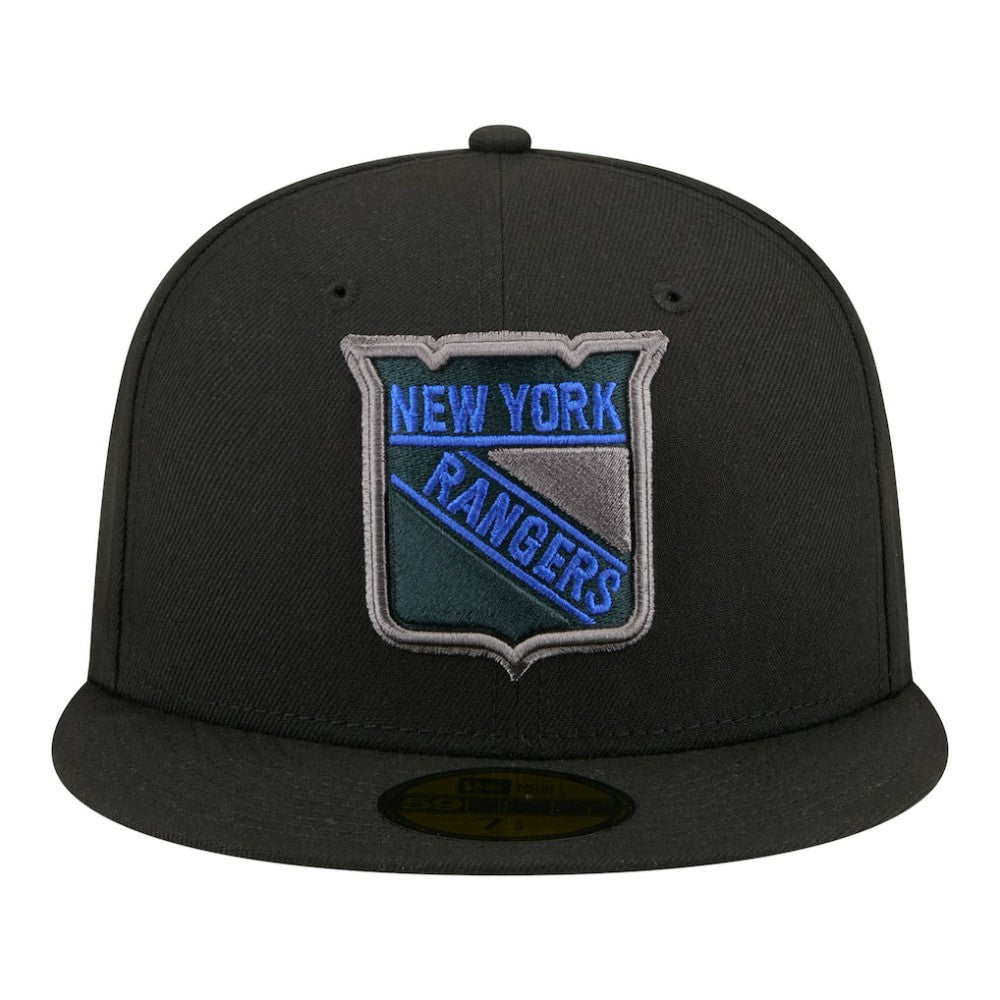New York Rangers New Era Color Pop 59FIFTY Fitted Hat - Black | US 203778848