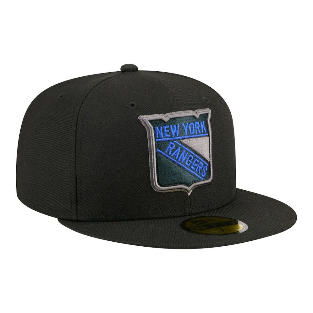 New York Rangers New Era Color Pop 59FIFTY Fitted Hat - Black | US 203778848