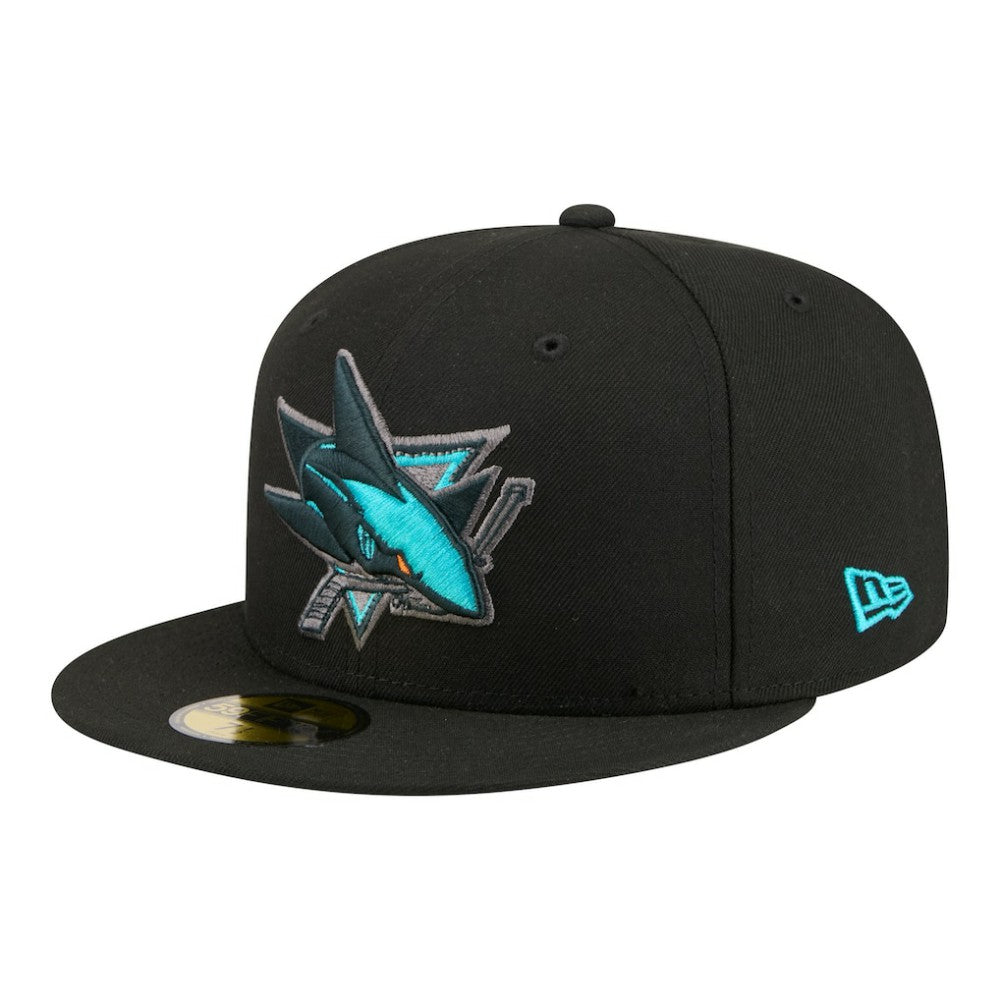 San Jose Sharks New Era Color Pop 59FIFTY Fitted Hat - Black | US 203778853