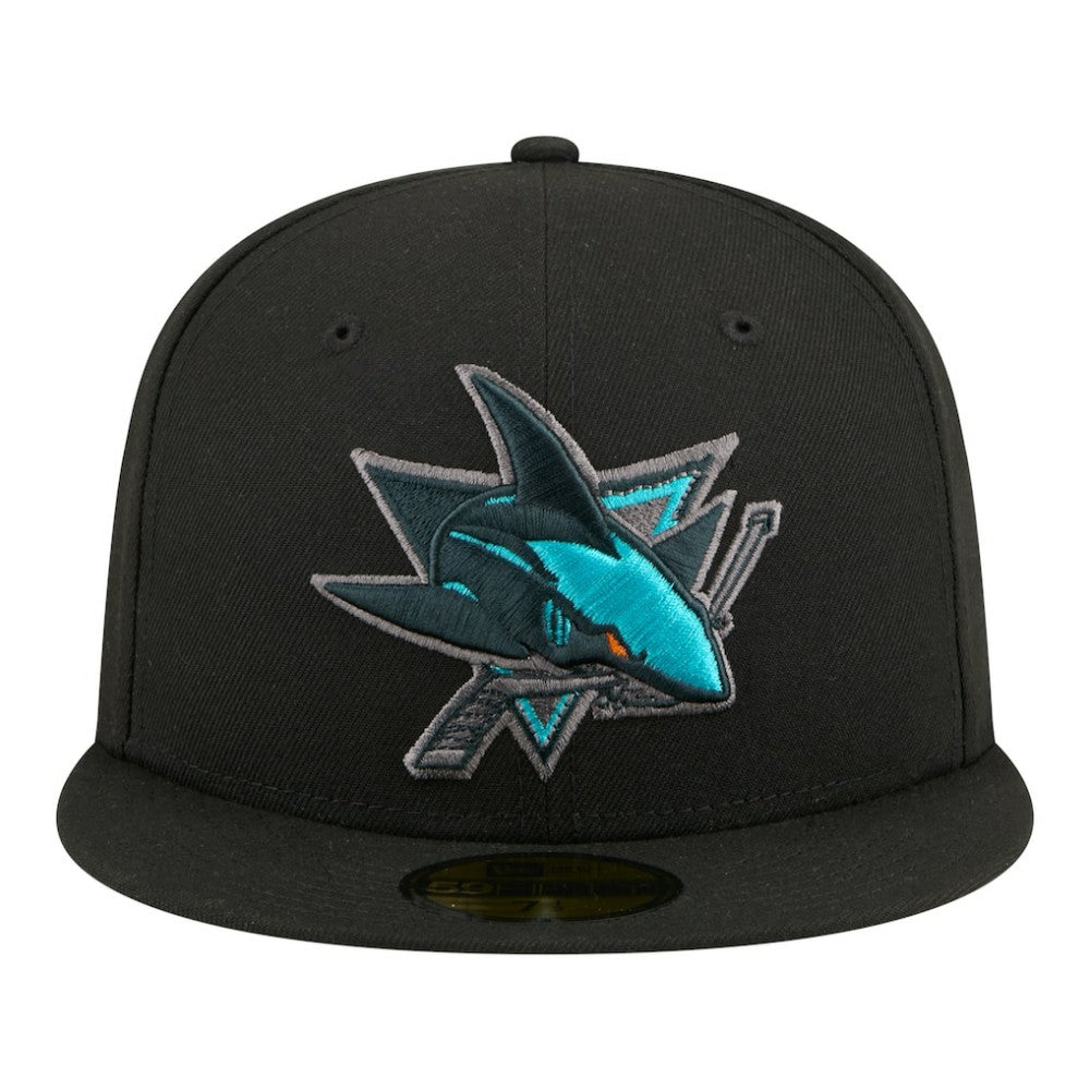 San Jose Sharks New Era Color Pop 59FIFTY Fitted Hat - Black | US 203778853