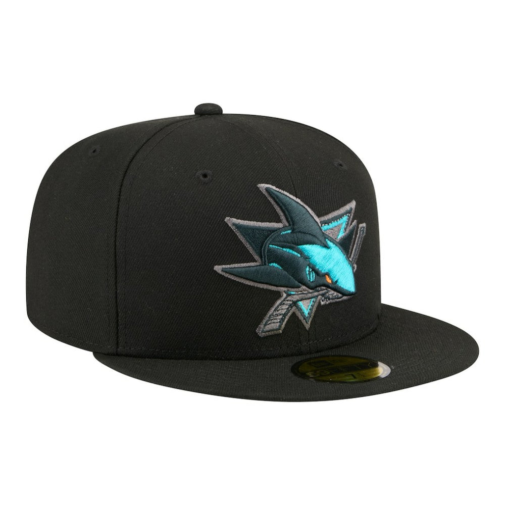San Jose Sharks New Era Color Pop 59FIFTY Fitted Hat - Black | US 203778853