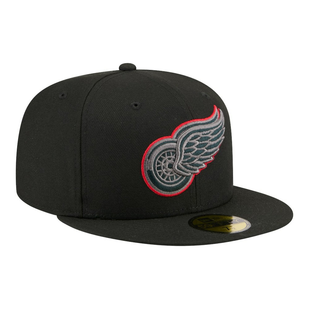 Detroit Red Wings New Era Color Pop 59FIFTY Fitted Hat - Black | US 203778857