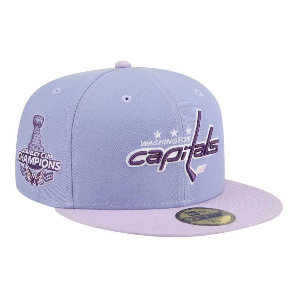 Washington Capitals New Era Lavender Bloom 59FIFTY Fitted Hat - Purple/Light Purple | US 203778859