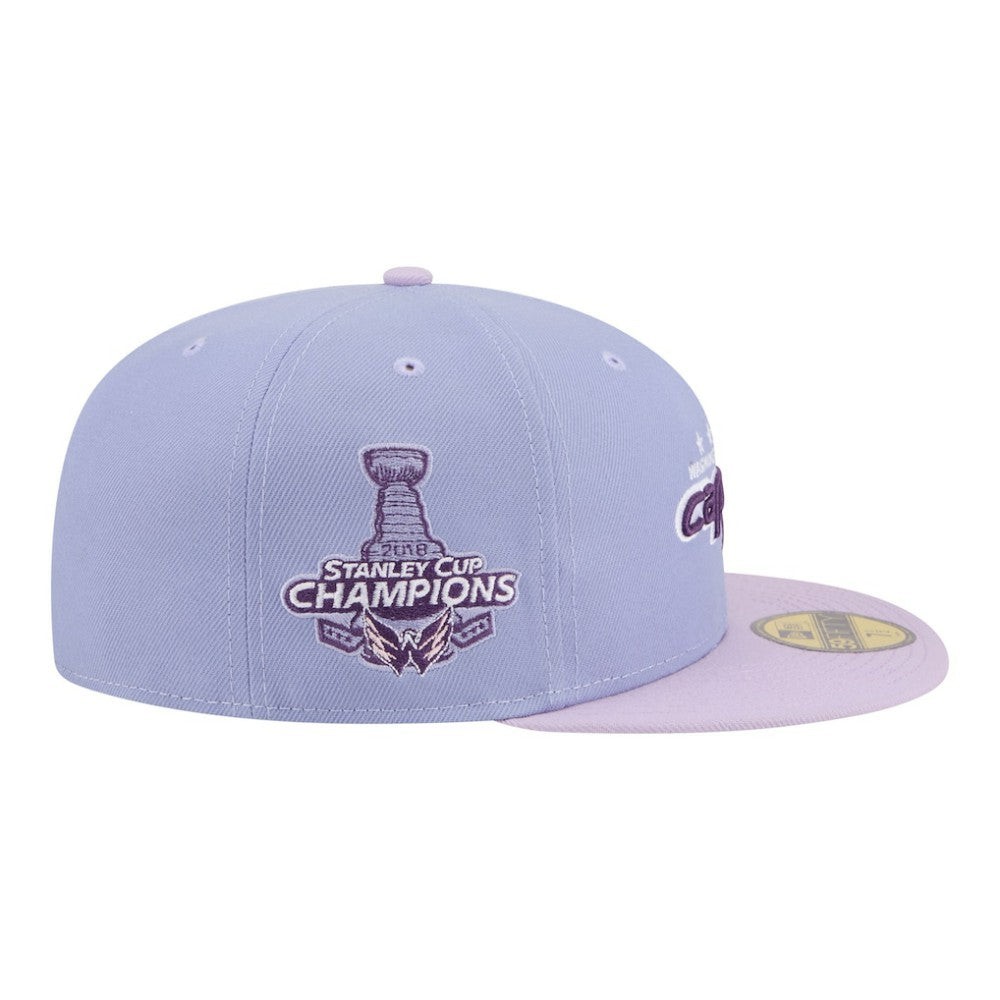 Washington Capitals New Era Lavender Bloom 59FIFTY Fitted Hat - Purple/Light Purple | US 203778859