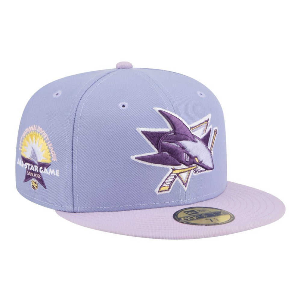 San Jose Sharks New Era Lavender Bloom 59FIFTY Fitted Hat - Light Purple/Purple | US 203778862