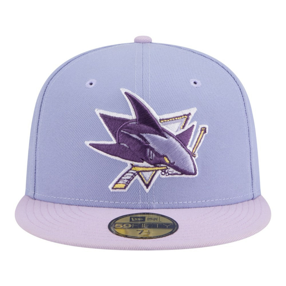 San Jose Sharks New Era Lavender Bloom 59FIFTY Fitted Hat - Light Purple/Purple | US 203778862