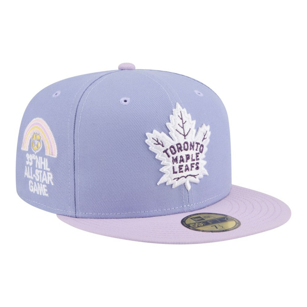 Toronto Maple Leafs New Era Lavender Bloom 59FIFTY Fitted Hat - Light Purple/Purple | US 203778863