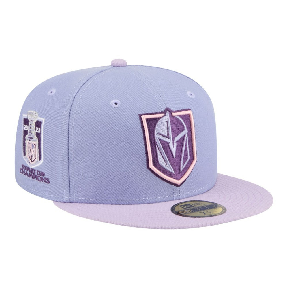 Vegas Golden Knights New Era Lavender Bloom 59FIFTY Fitted Hat - Light Purple/Purple | US 203778864