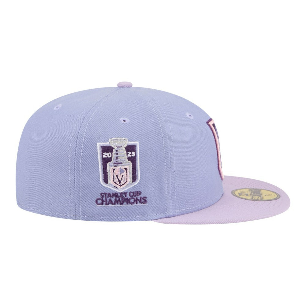 Vegas Golden Knights New Era Lavender Bloom 59FIFTY Fitted Hat - Light Purple/Purple | US 203778864