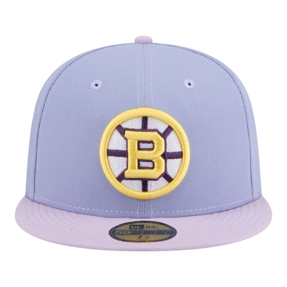 Boston Bruins New Era Lavender Bloom 59FIFTY Fitted Hat - Light Purple/Purple | US 203778866