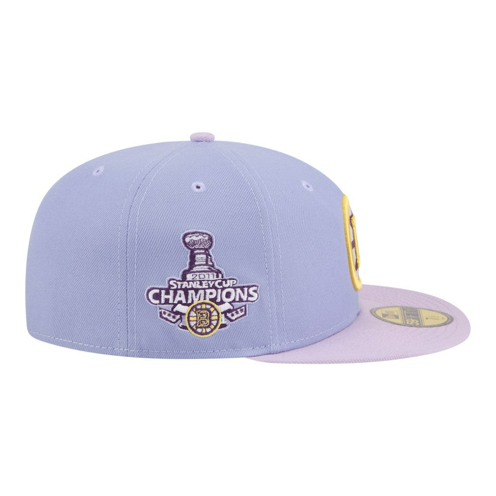 Boston Bruins New Era Lavender Bloom 59FIFTY Fitted Hat - Light Purple/Purple | US 203778866