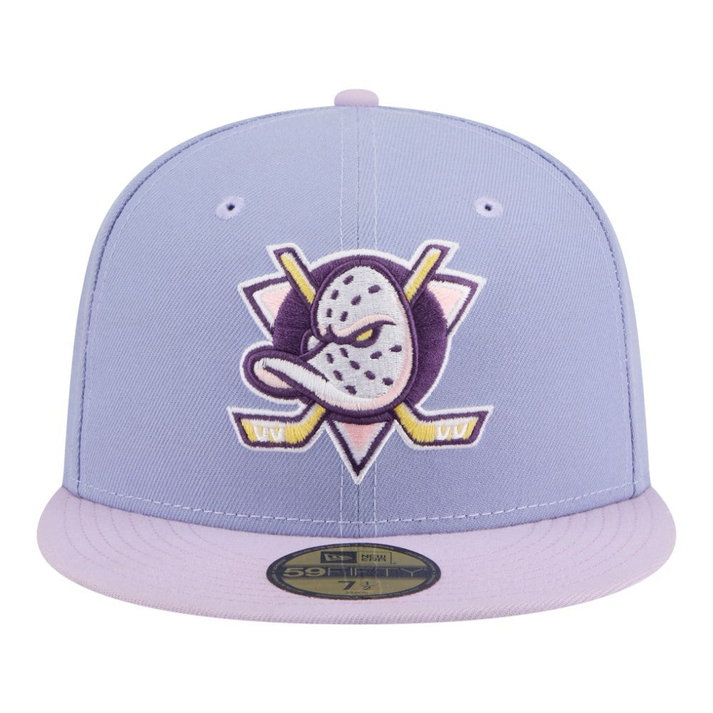 Anaheim Ducks New Era Lavender Bloom 59FIFTY Fitted Hat - Light Purple/Purple | US 203778870