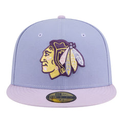 Chicago Blackhawks New Era Lavender Bloom 59FIFTY Fitted Hat - Light Purple/Purple | US 203778872