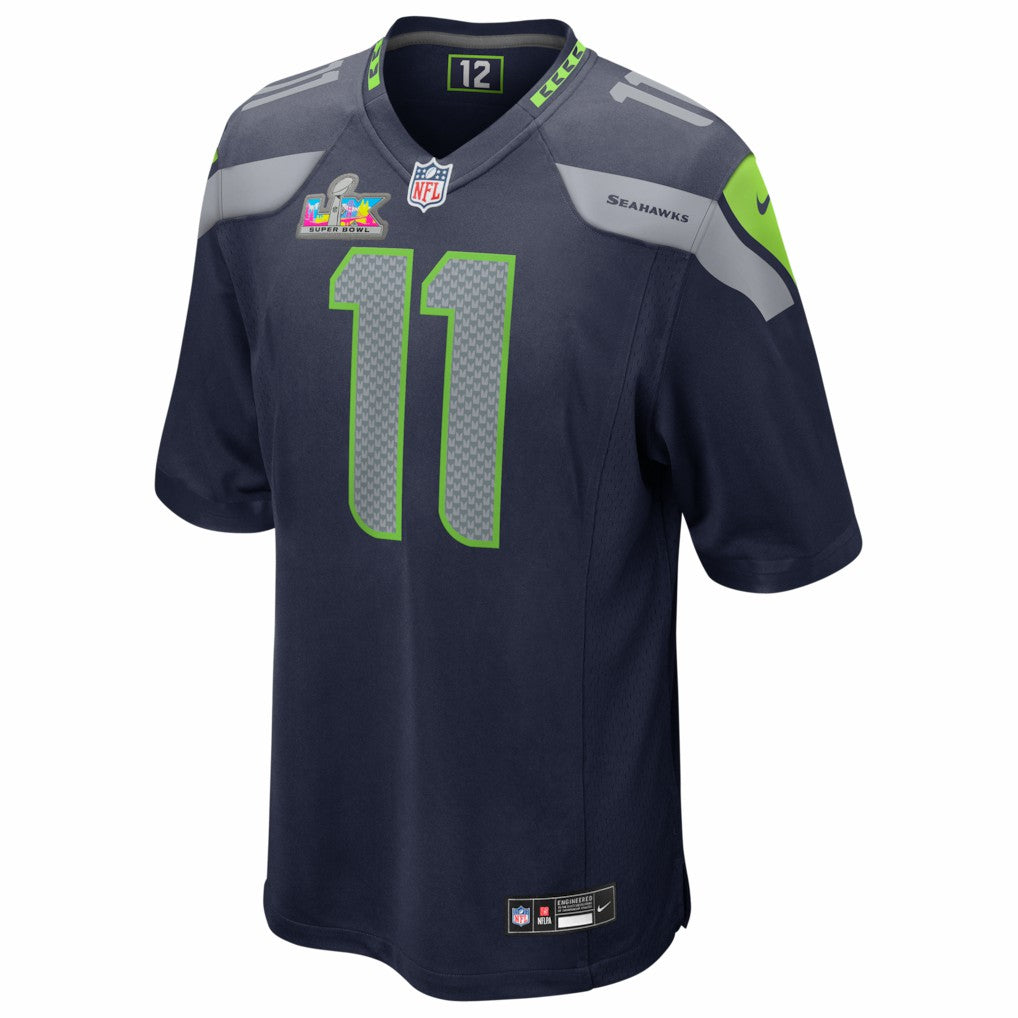 Jaxon Smith-Njigba Seattle Seahawks Super Bowl LX Patch Game Jersey - College Navy Jerseys