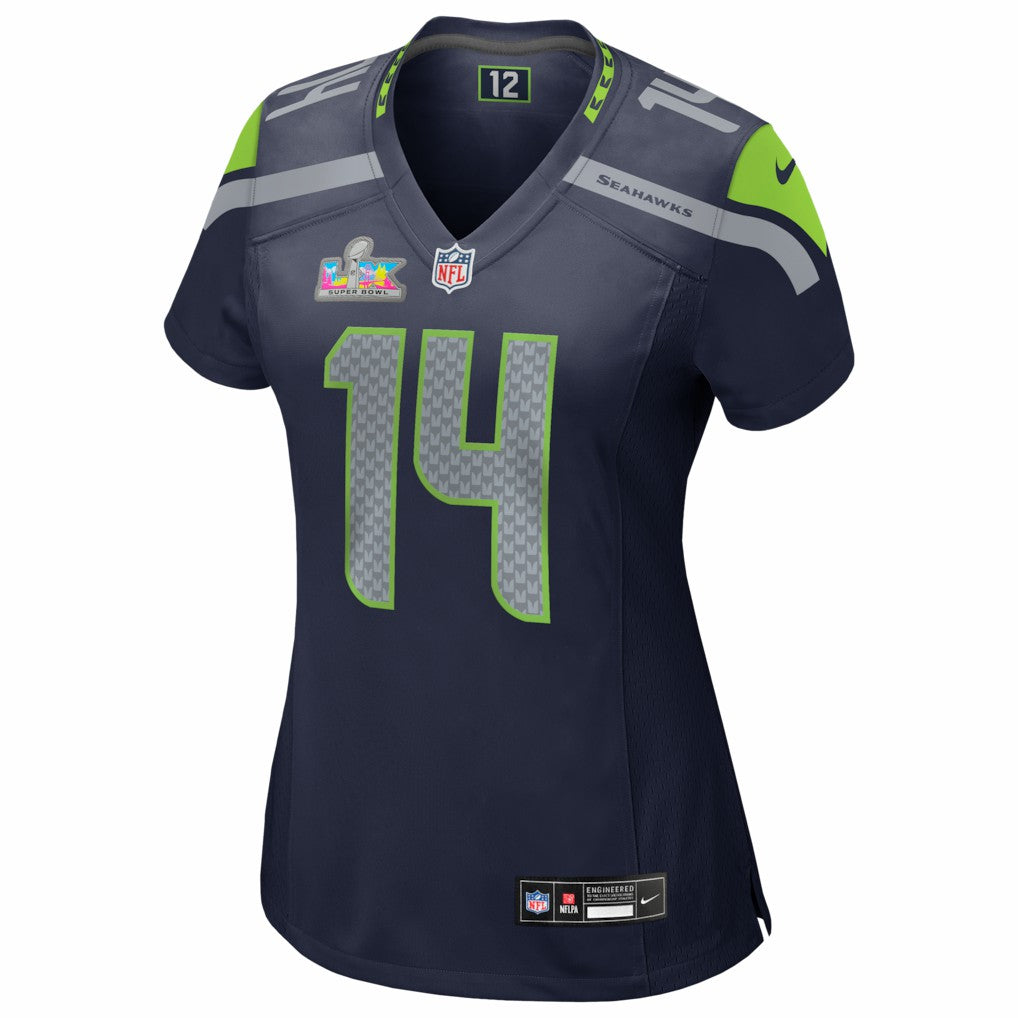 Sam Darnold Seattle Seahawks Women's Super Bowl LX Patch Game Jersey - College Navy Jerseys