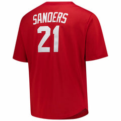 Deion Sanders Cincinnati Reds Mitchell & Ness Big & Tall Cooperstown Mesh Batting Practice Jersey - Red Jerseys