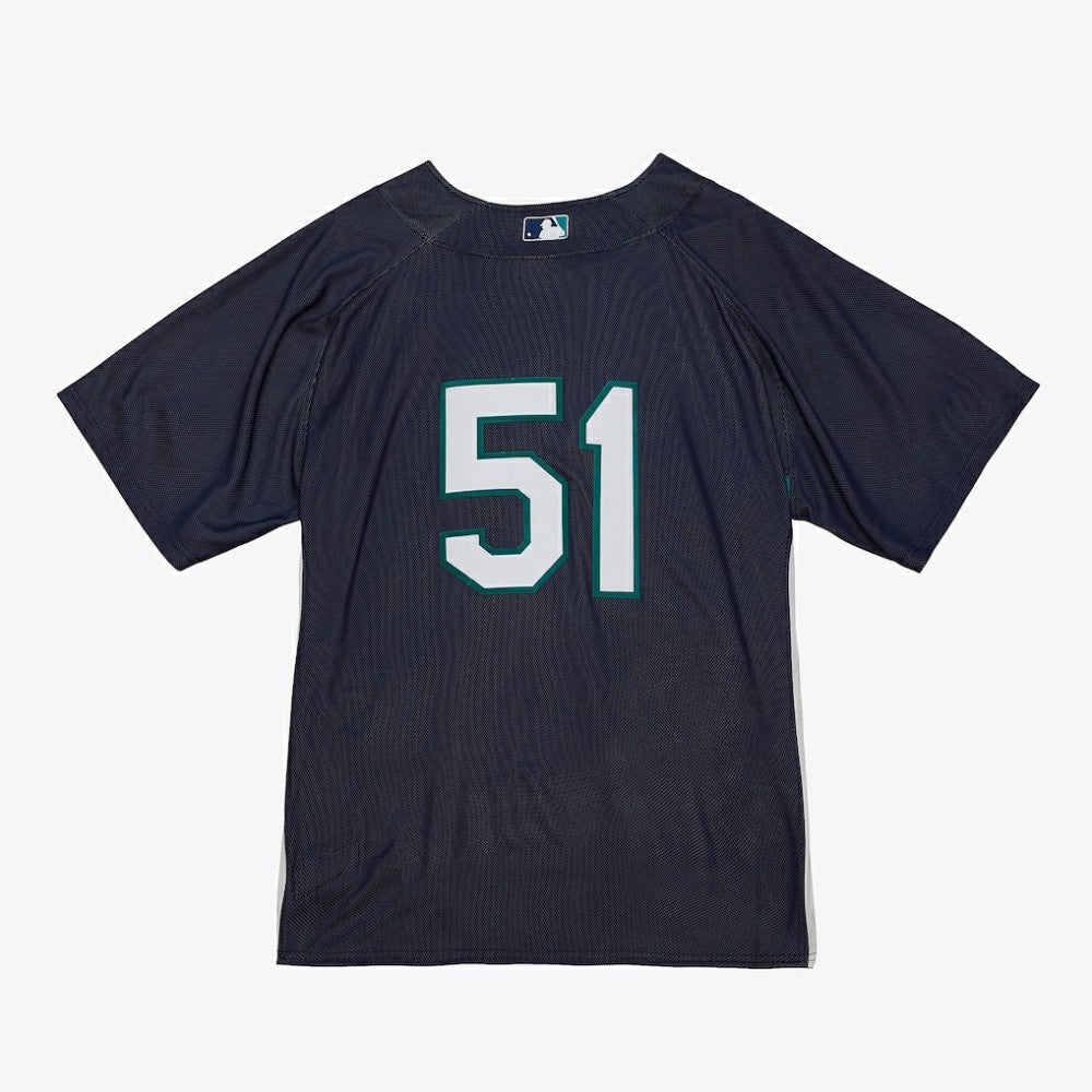 Ichiro Suzuki Seattle Mariners Mitchell & Ness Big & Tall Cooperstown Mesh Batting Practice Jersey - Navy Jerseys