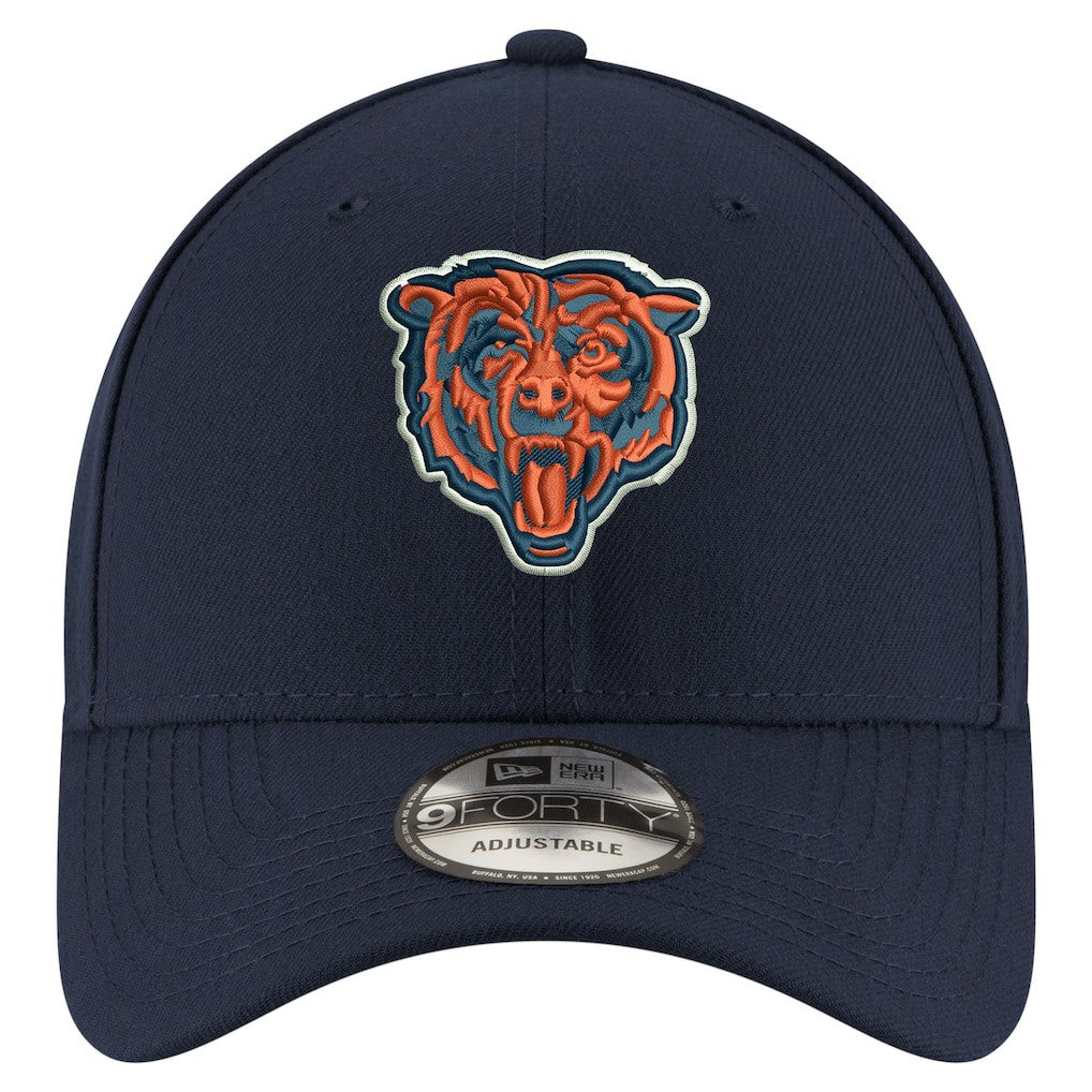 Chicago Bears New Era Youth 9FORTY Adjustable Hat - Navy Hats
