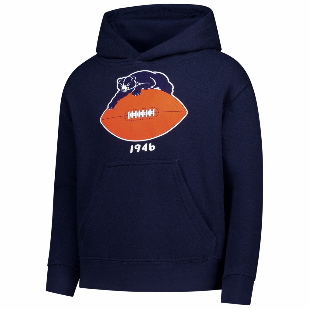 Chicago Bears Youth Retro Logo Hoodie - Navy Hoodies