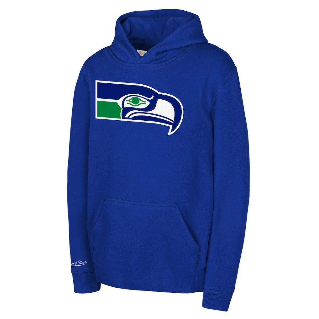 Seattle Seahawks Youth Retro Logo Hoodie - Royal Hoodies
