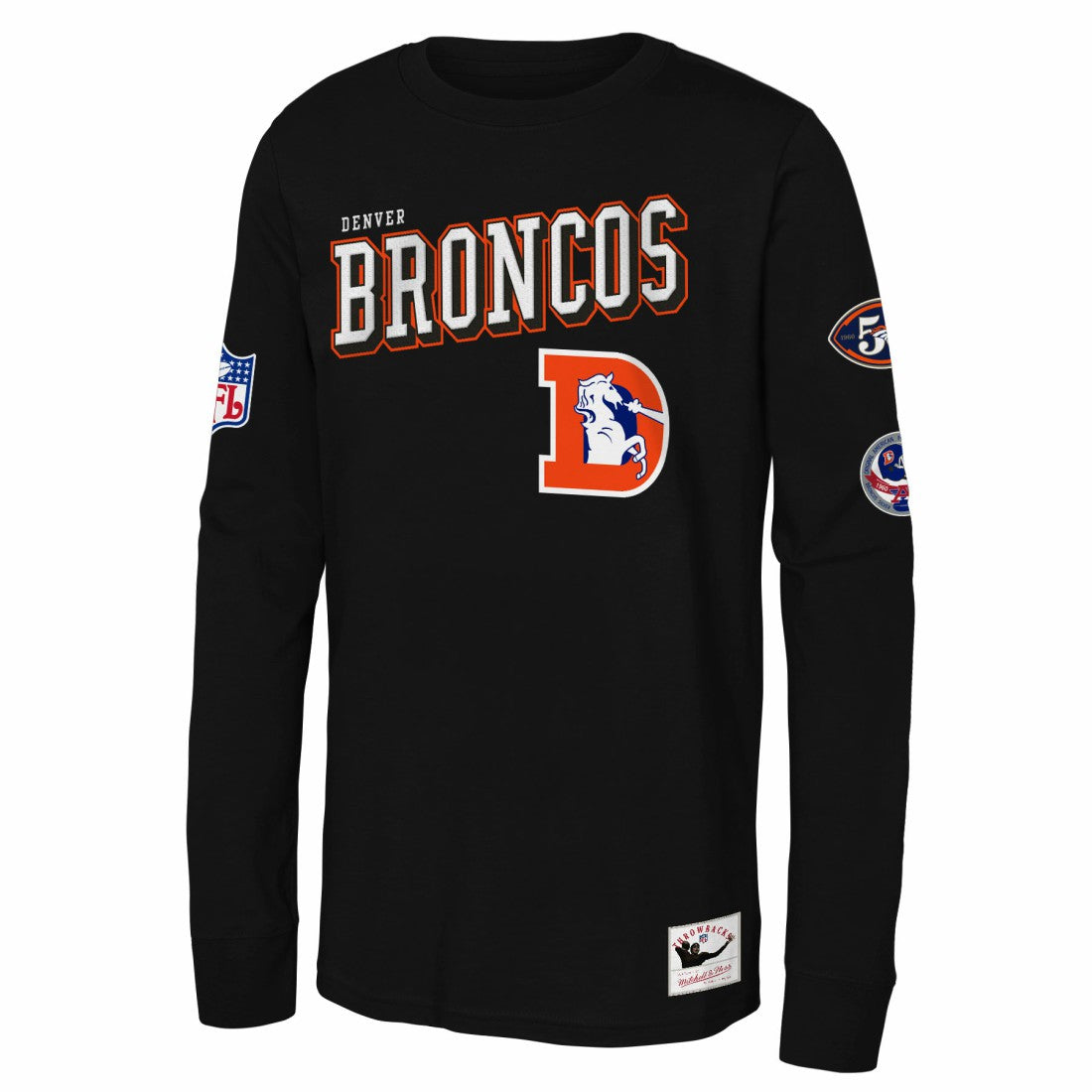 Denver Broncos Youth Training Camp Long Sleeve T-Shirt - Black T-shirts