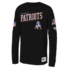 New England Patriots Youth Training Camp Long Sleeve T-Shirt - Black T-shirts