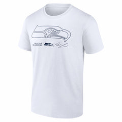 Jaxon Smith-Njigba Seattle Seahawks Tonal Name & Number T-Shirt - White T-shirts