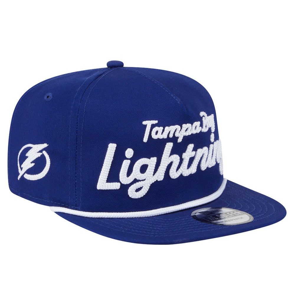 Tampa Bay Lightning New Era Team Text Golfer Adjustable Hat - Blue | US 203787572