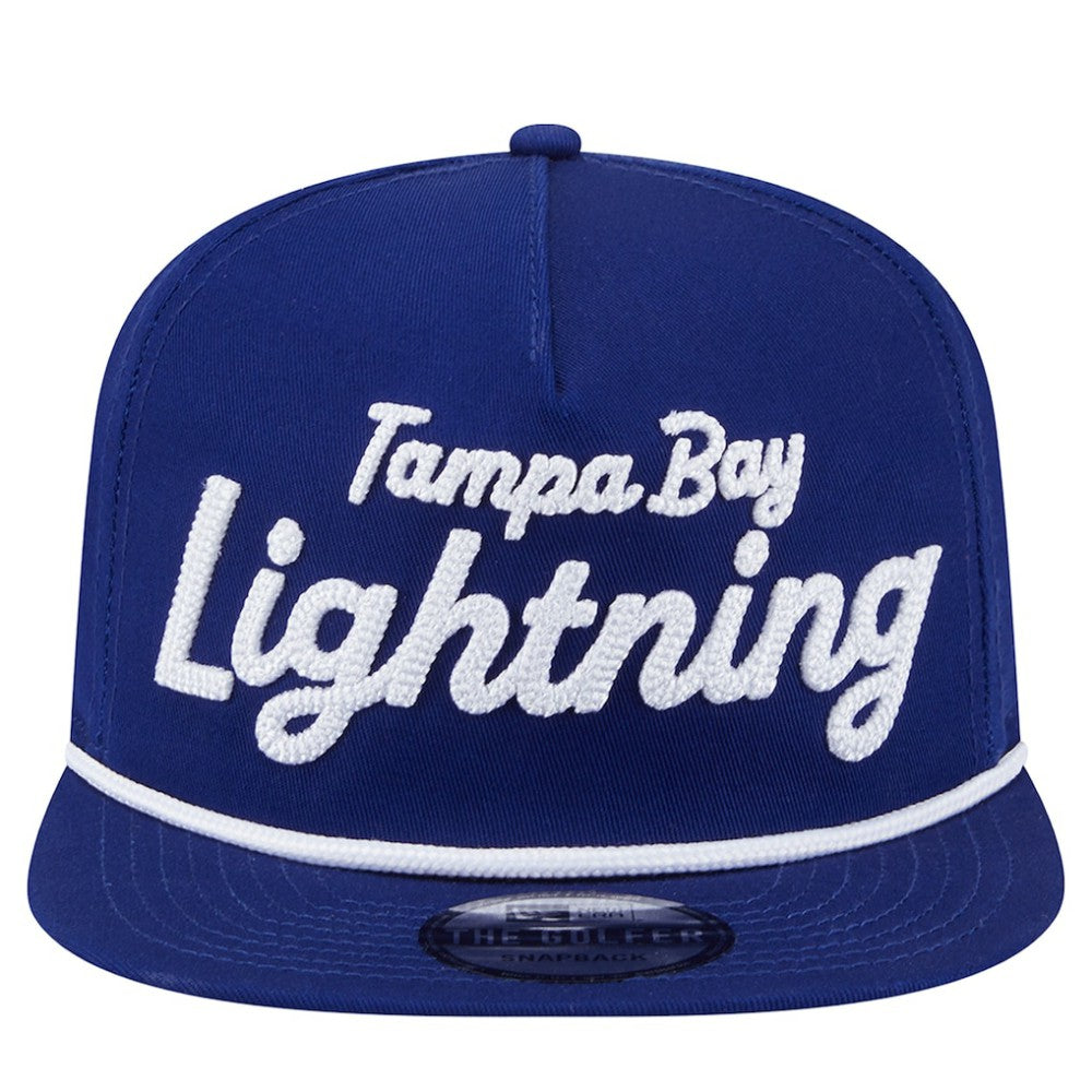 Tampa Bay Lightning New Era Team Text Golfer Adjustable Hat - Blue | US 203787572