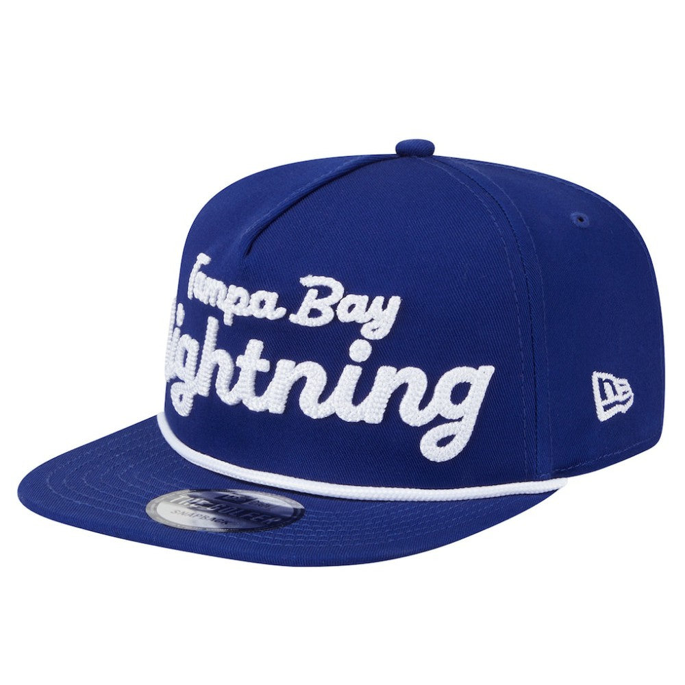 Tampa Bay Lightning New Era Team Text Golfer Adjustable Hat - Blue | US 203787572