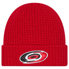 Carolina Hurricanes New Era Waffle Cuffed Knit Hat - Red | US 203787579