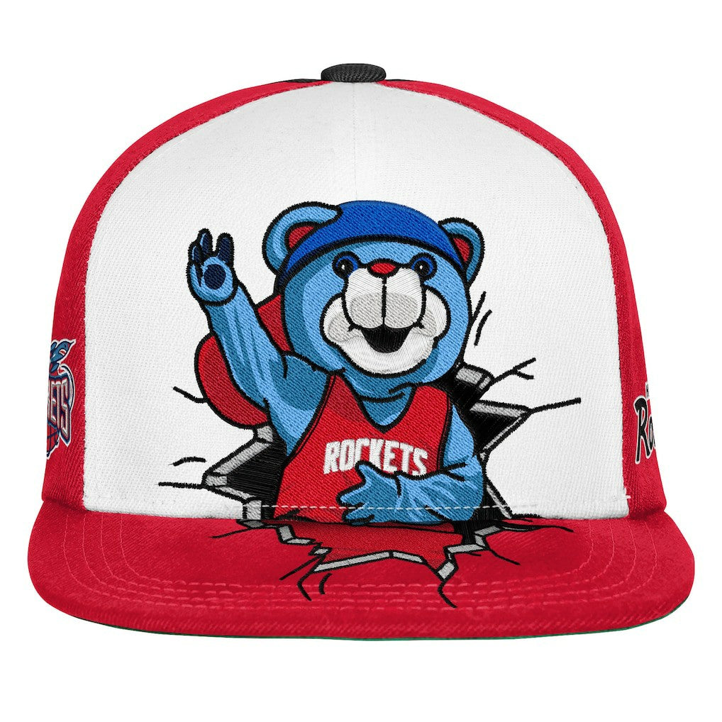 Houston Rockets Youth Mascot Snapback Hat Red - Mitchell & Ness