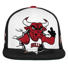 Chicago Bulls Youth Mascot Snapback Hat Black - Mitchell & Ness