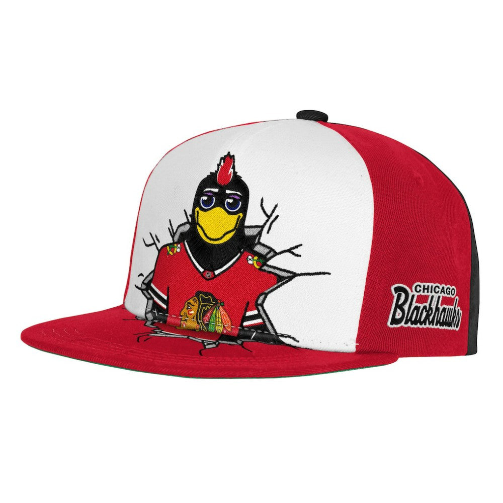 Chicago Blackhawks Mitchell & Ness Youth Mascot Snapback Hat - Red | US 203788032