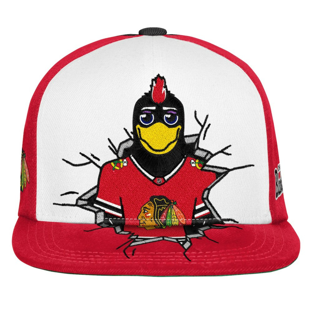 Chicago Blackhawks Mitchell & Ness Youth Mascot Snapback Hat - Red | US 203788032